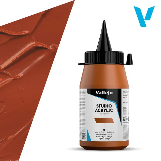 vallejo-acrylique-beaux-arts-orange-oxyde-de-fer-500-ml image 1