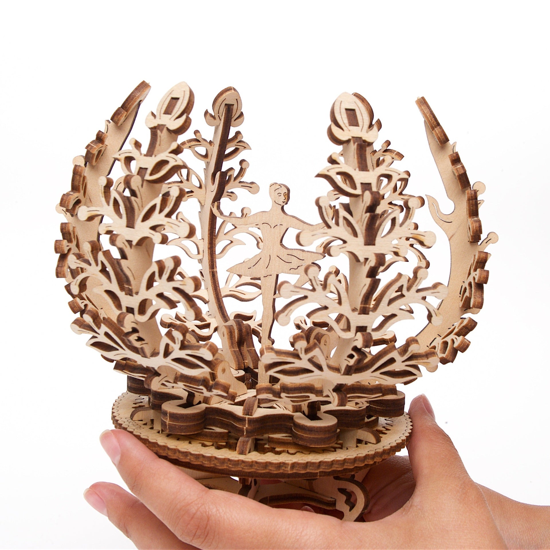 ugears-mechanical-flower-maquette-bois-avec-coffret-cadeau image 3
