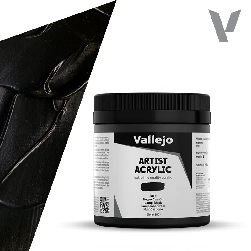 vallejo-acrylique-beaux-arts-500-ml-noir-carbone-pbk7 image 1