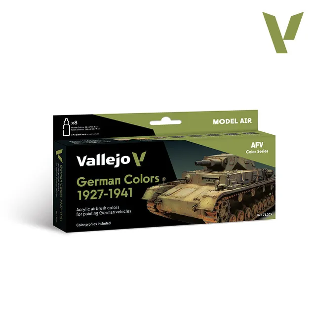 vallejo-set-8-couleurs-v-hicules-allemands-1927-1941-model-air-18-ml image 1