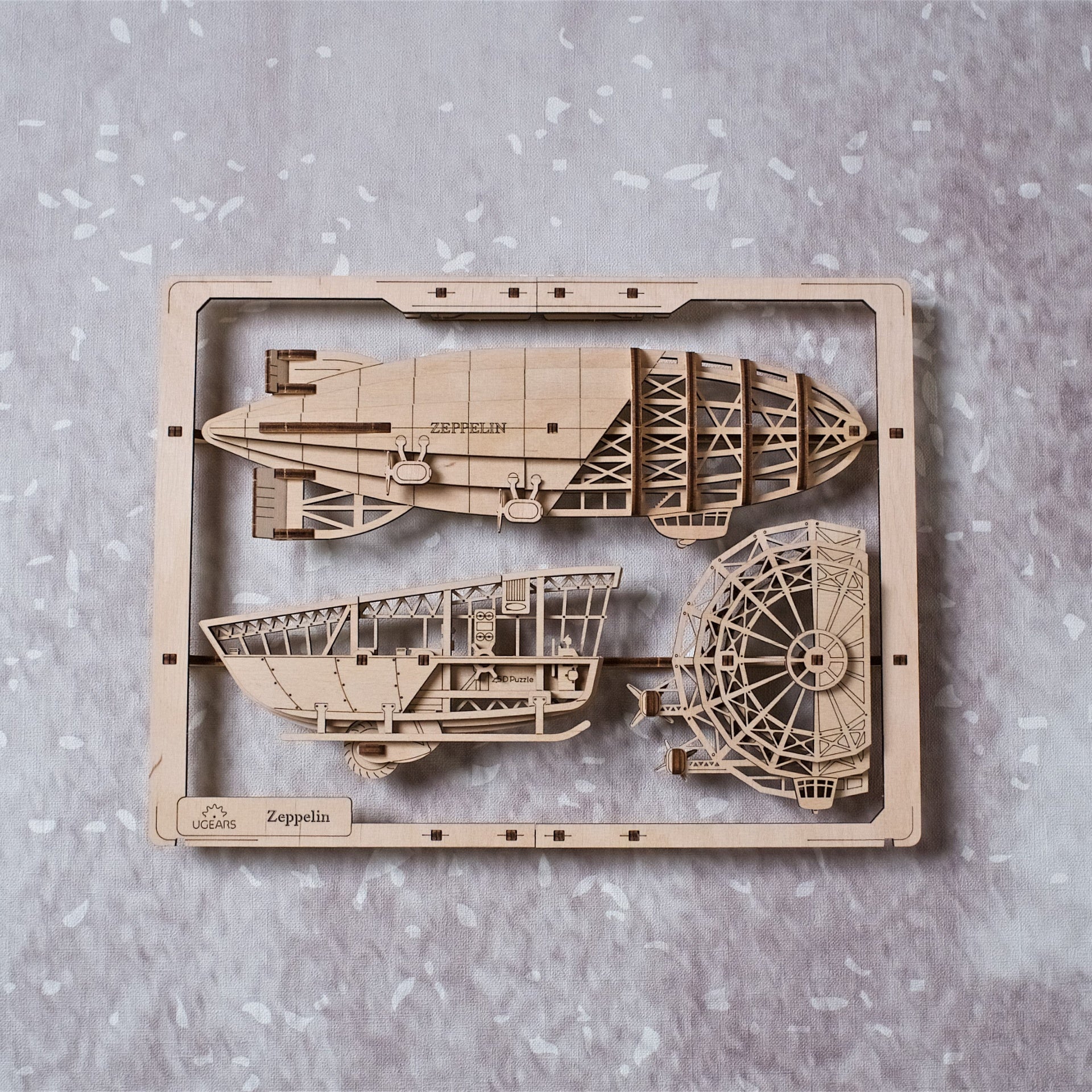 ugears-zeppelin-puzzle-2-5d-tableau-bois-coloring-models image 8