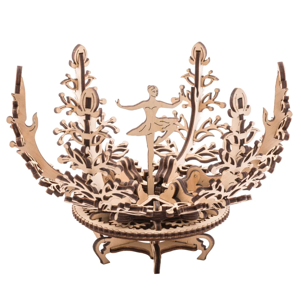ugears-mechanical-flower-maquette-bois-avec-coffret-cadeau image 1