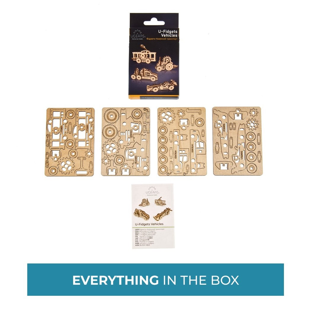 ugears-u-fidgets-vehicles-set-4-mini-v-hicules-bois-m-canique image 5