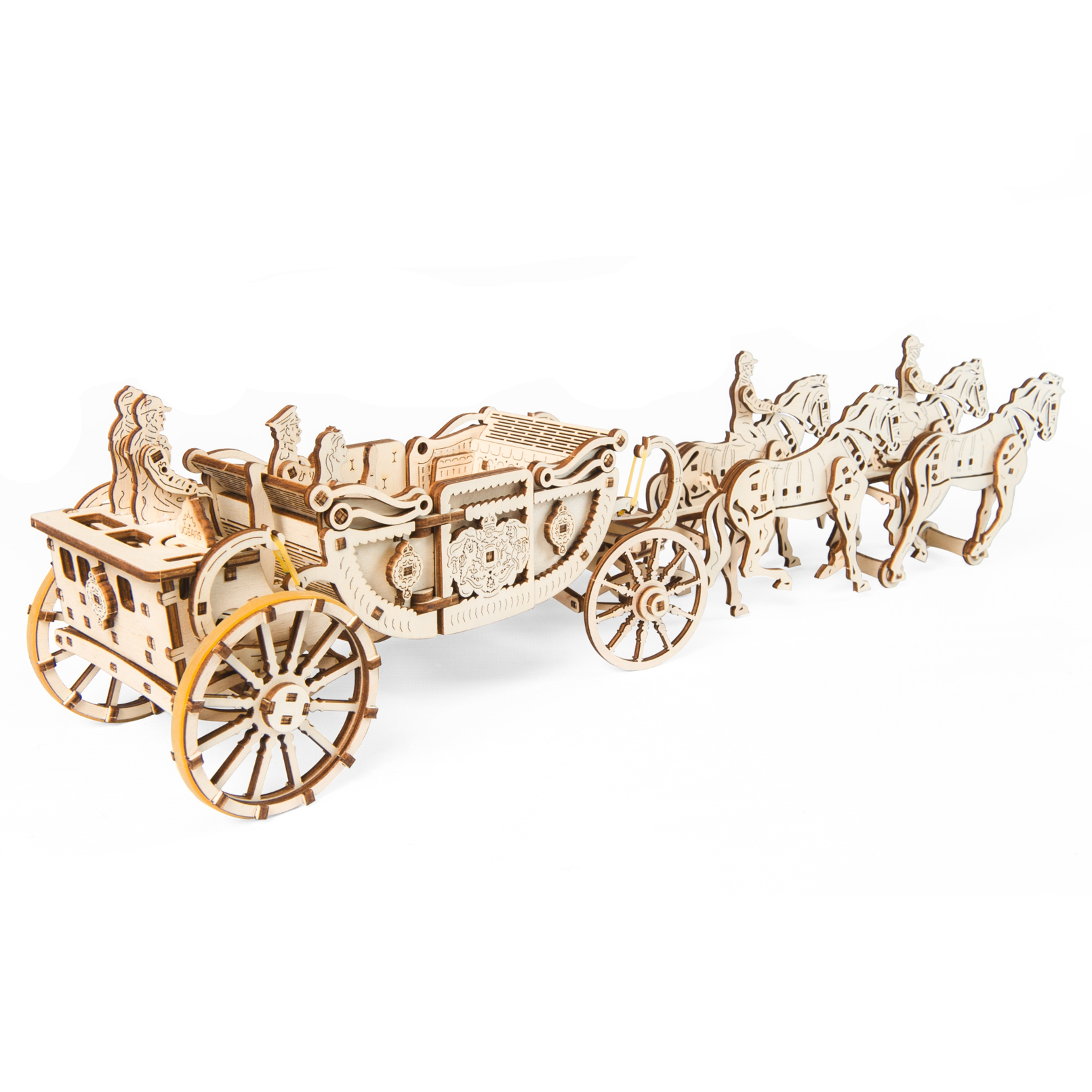 ugears-royal-carriage-maquette-bois-cal-che-royale-avec-chevaux image 2