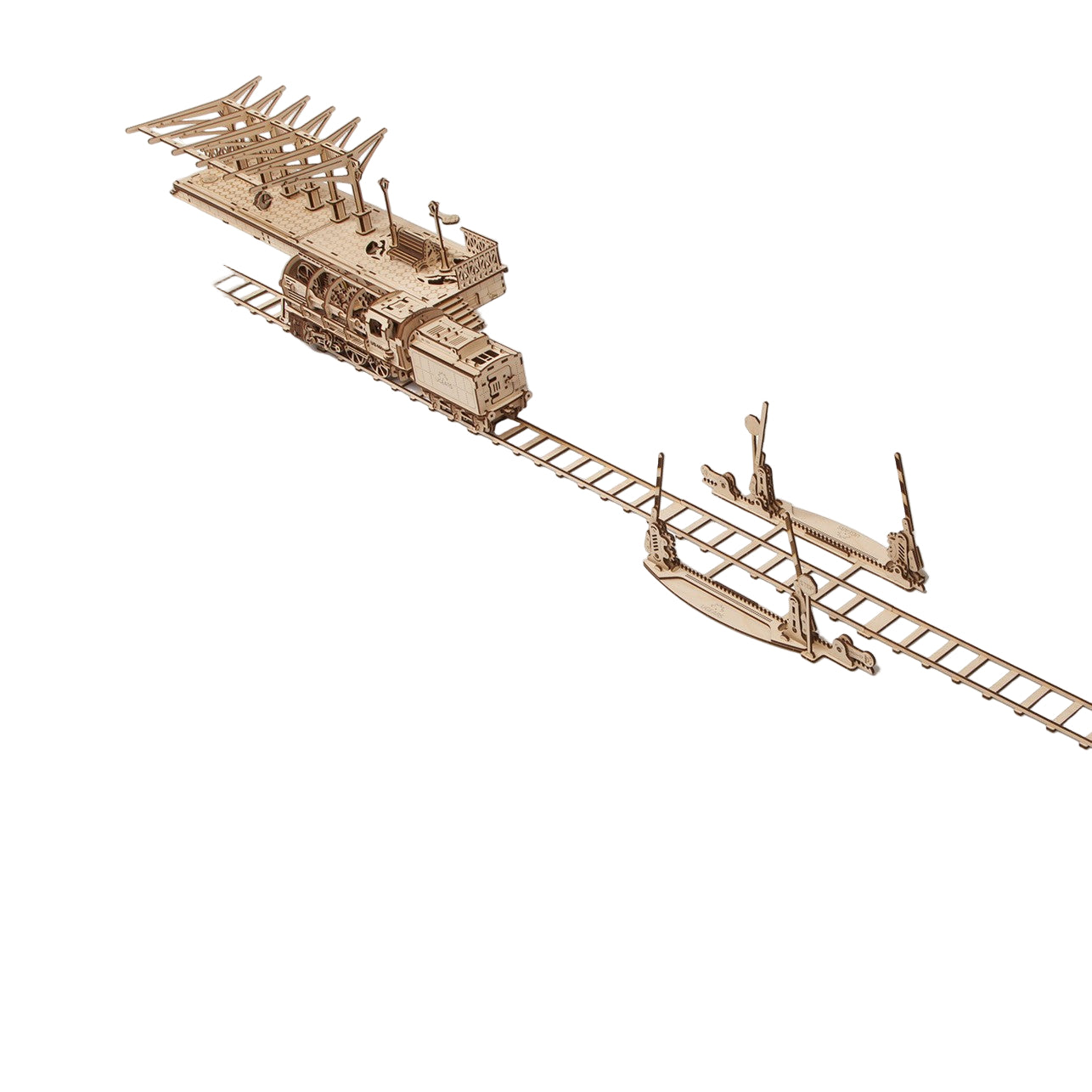ugears-set-of-rails-with-crossing-rails-m-caniques-4-m-avec-passage-niveau image 3