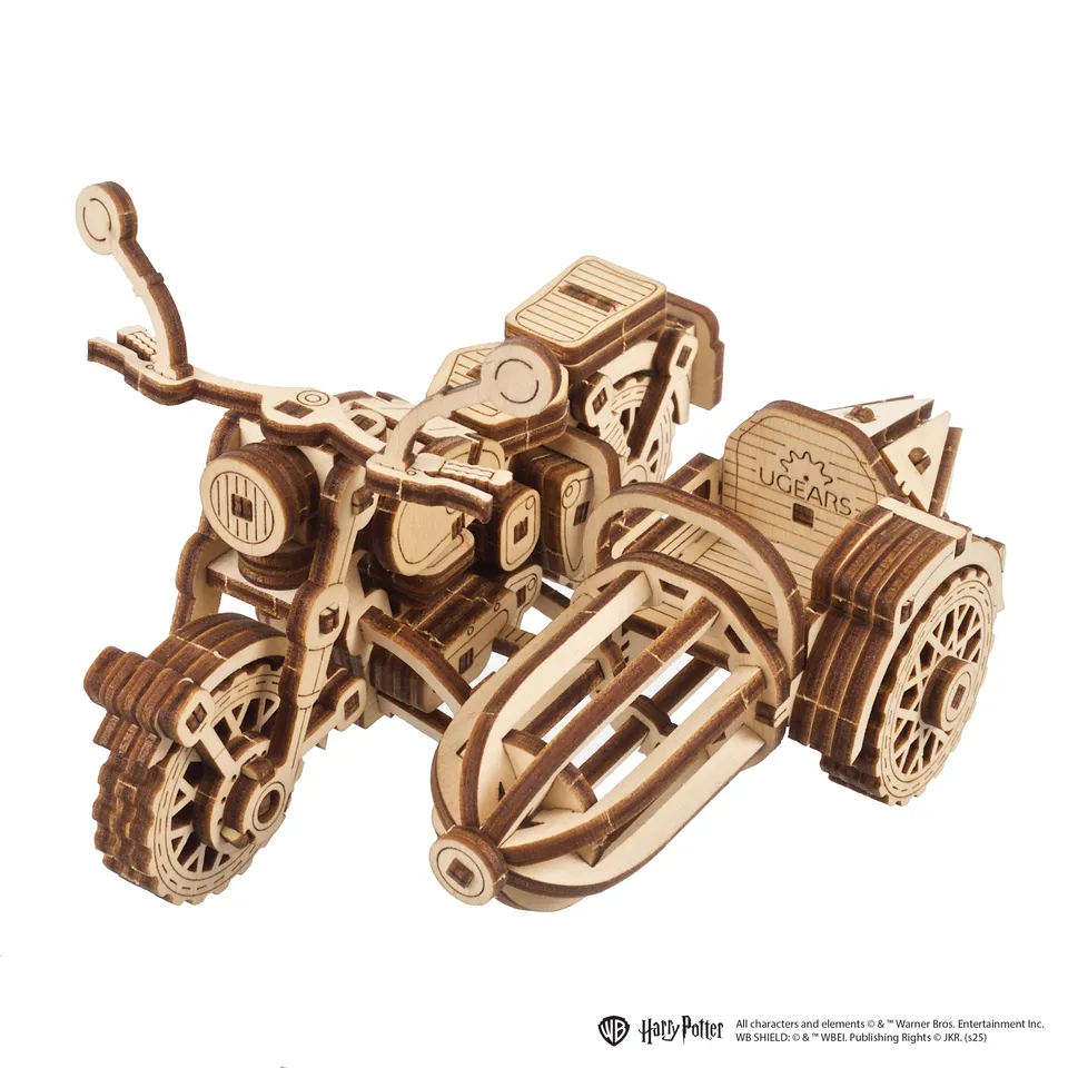ugears-harry-potter-hagrid-s-flying-motorbike-mini-maquette-bois-side-car image 1