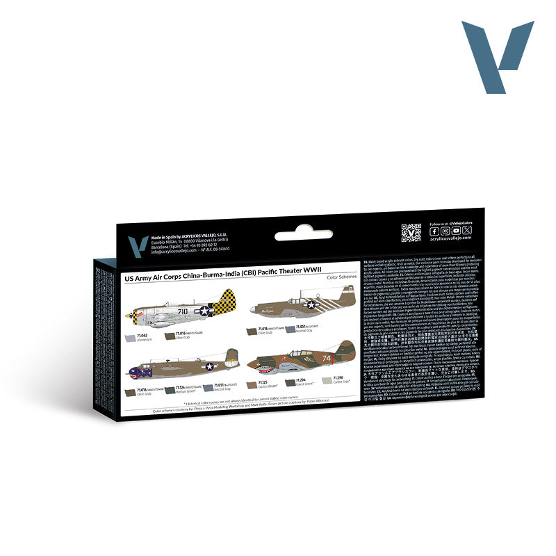 vallejo-model-air-set-8-x-18-ml-us-army-air-corps-cbi-pacifique image 2