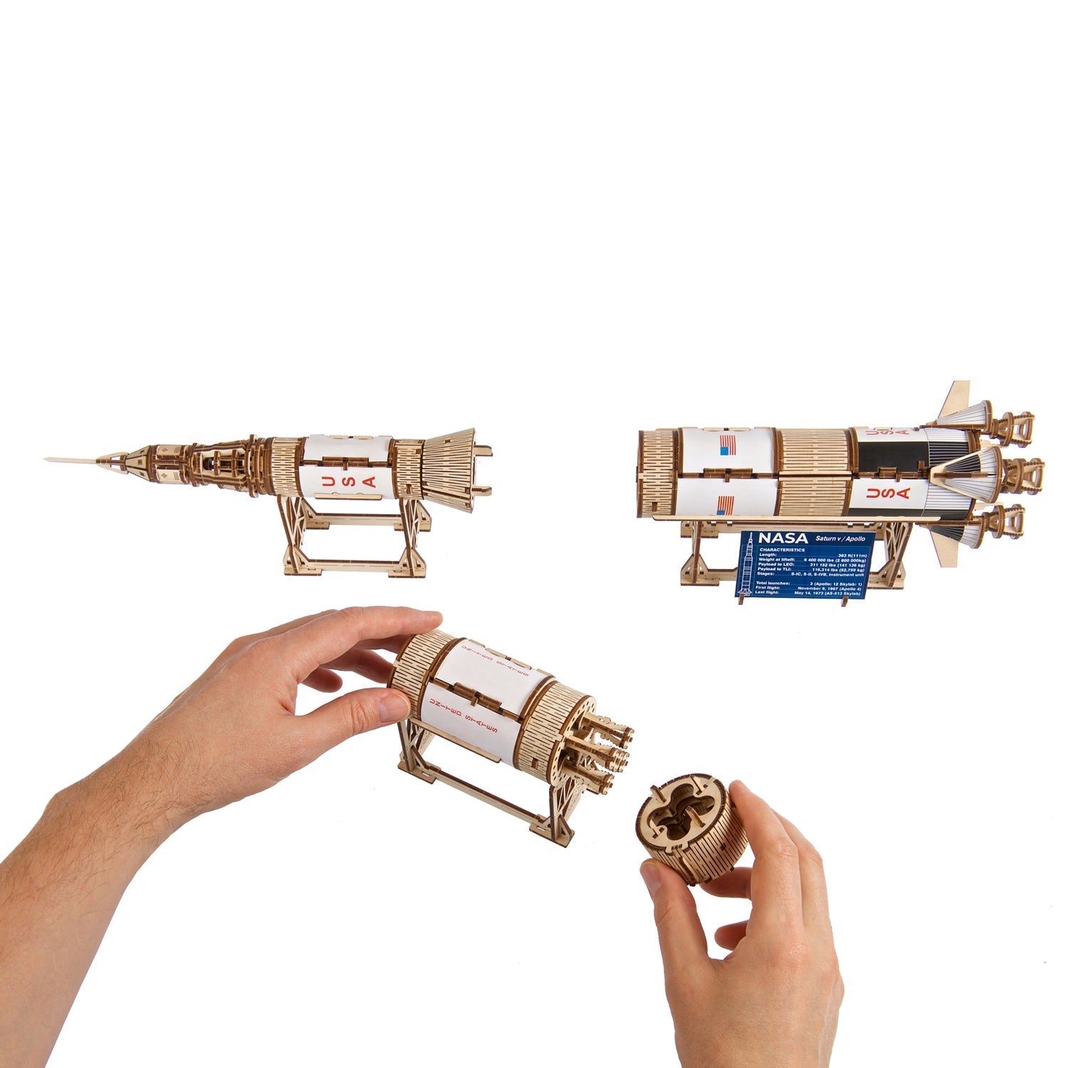 ugears-nasa-saturn-v-maquette-fus-e-bois-m-canique-assembler image 5