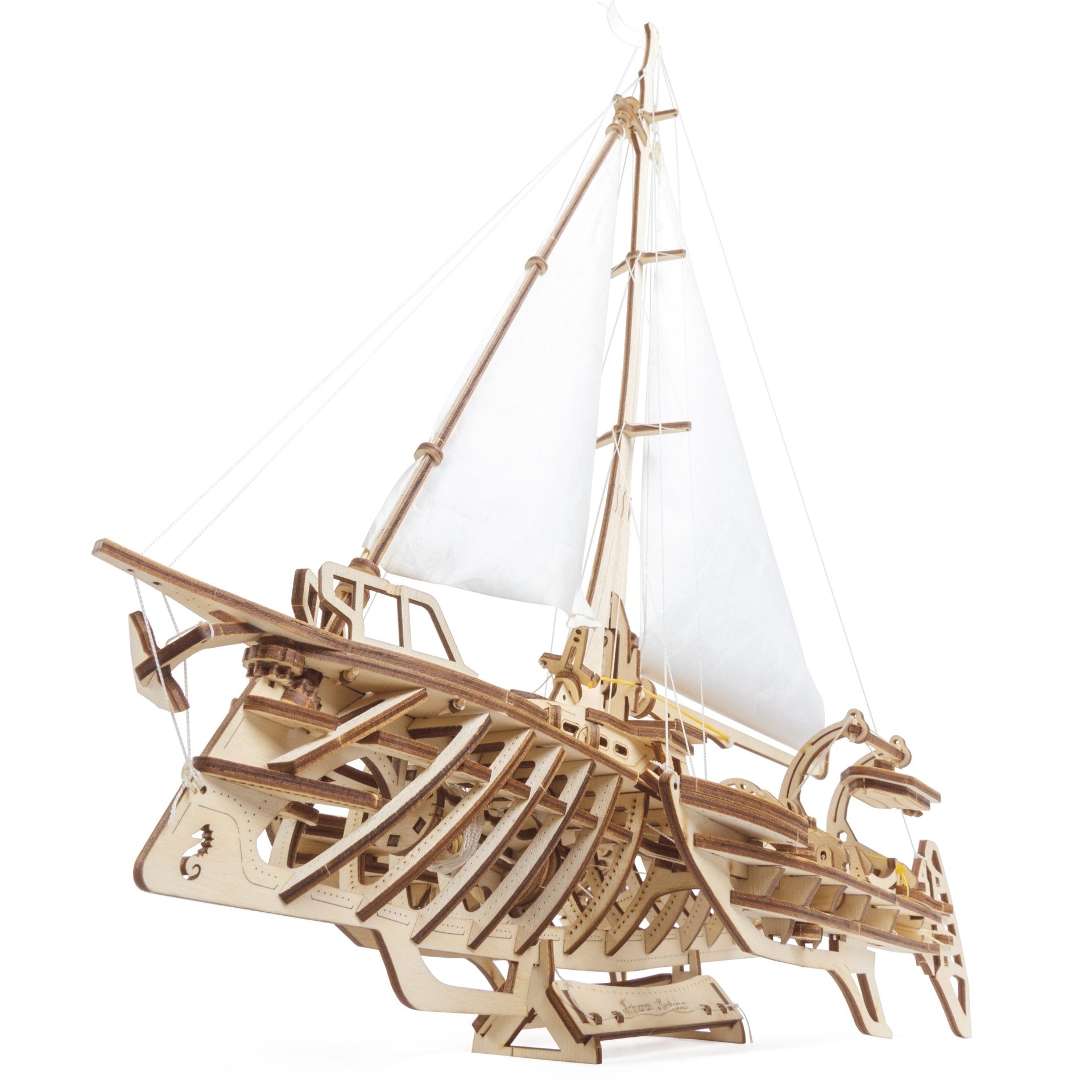 ugears-trimaran-merihobus-maquette-m-canique-bois-voilier image 3