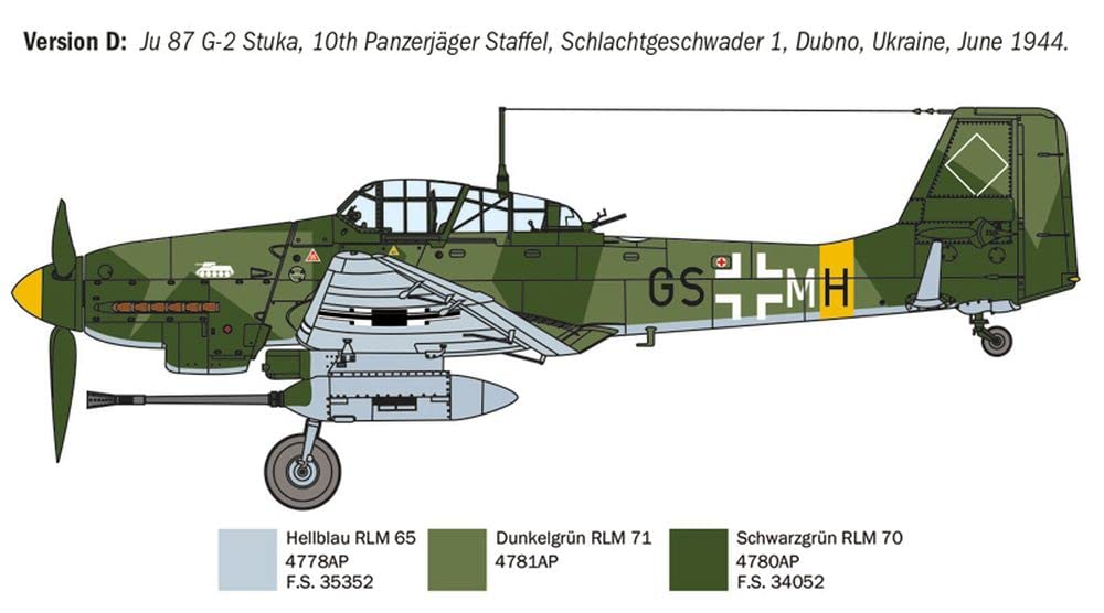 italeri-1466s-ju-87g-2-kanonenvogel-1-72-kit-maquette-avion-plastique image 6