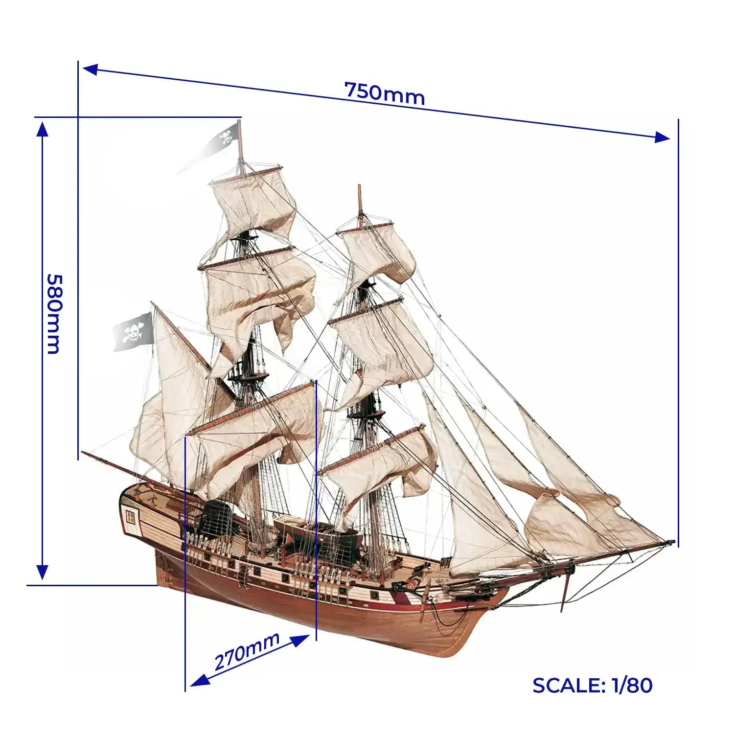 occre-corsair-maquette-bateau-bois-brigantin-corsaire-1-100-kit image 3