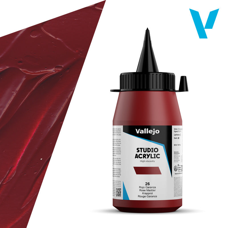 vallejo-peinture-acrylique-rouge-garance-500-ml-beaux-arts image 1