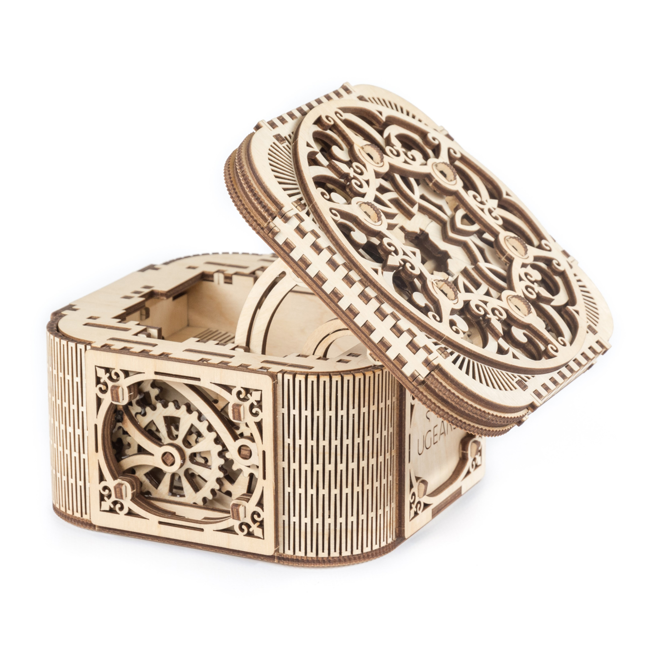 ugears-treasure-box-bo-te-tr-sors-m-canique-en-bois-construire image 1