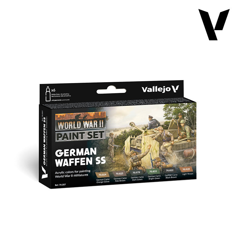 vallejo-model-color-set-6-couleurs-uniformes-waffen-ss-wwii-6-x-18-ml image 1