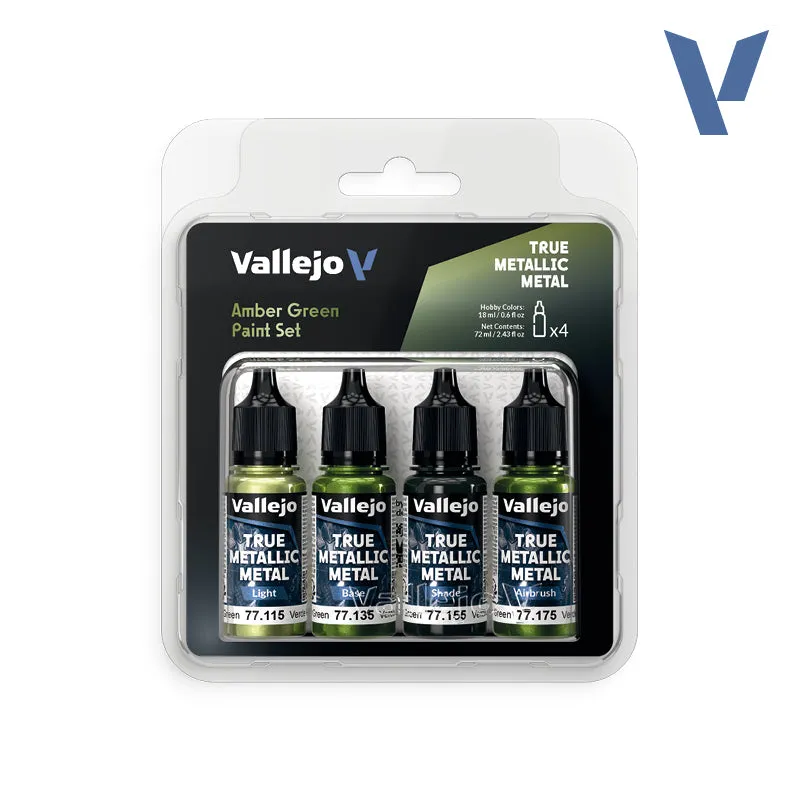 vallejo-true-metallic-set-vert-ambre-4-x-18-ml-miniatures image 1