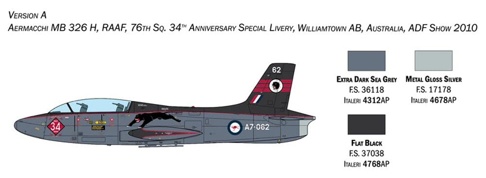 italeri-2814-aermacchi-mb-326-1-48-maquette-avion-plastique image 6