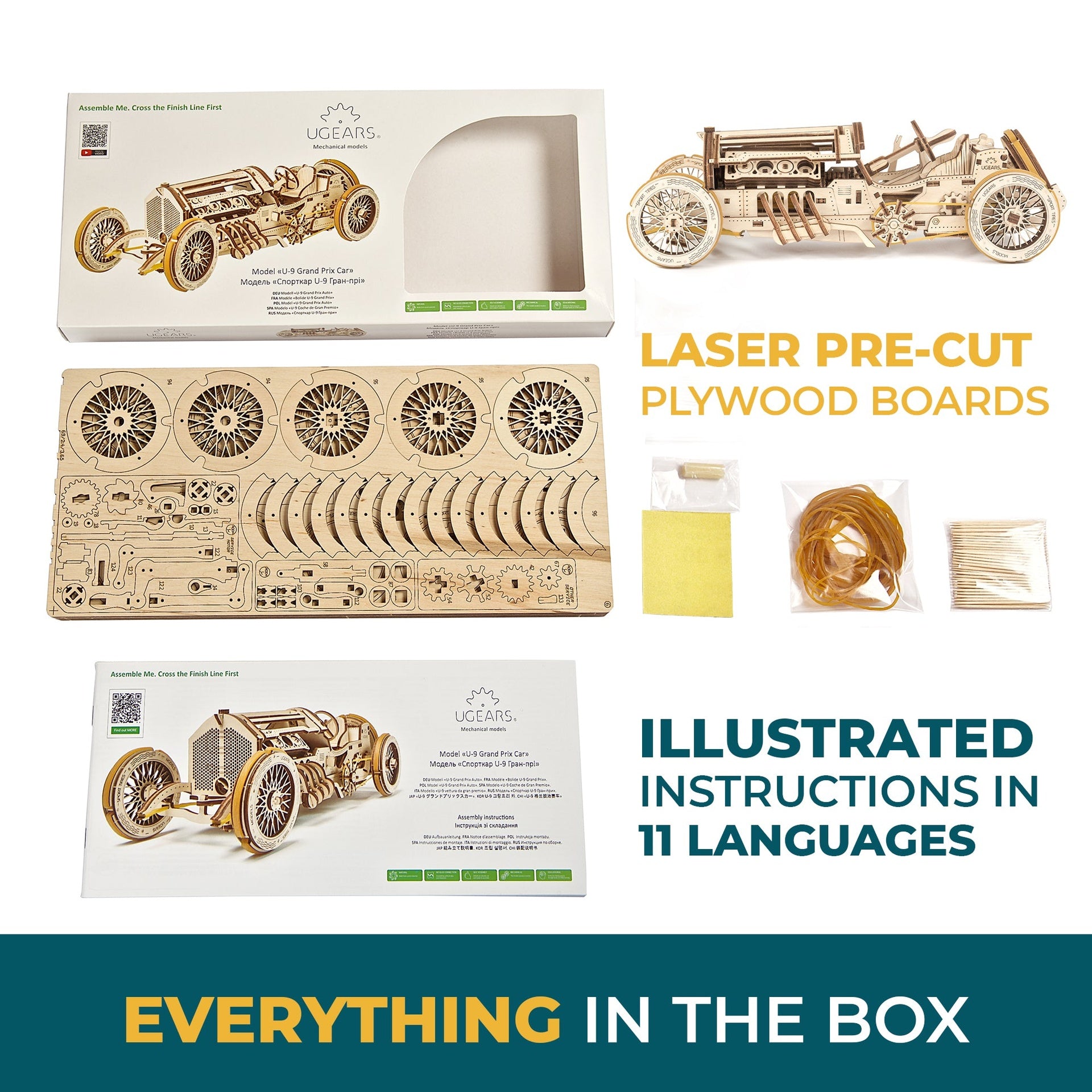 ugears-u-9-grand-prix-car-maquette-m-canique-bois image 5
