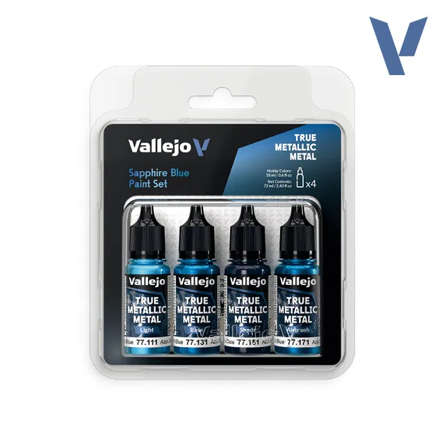 vallejo-true-metallic-sapphire-blue-set-4-metalliques-bleus-18-ml image 1