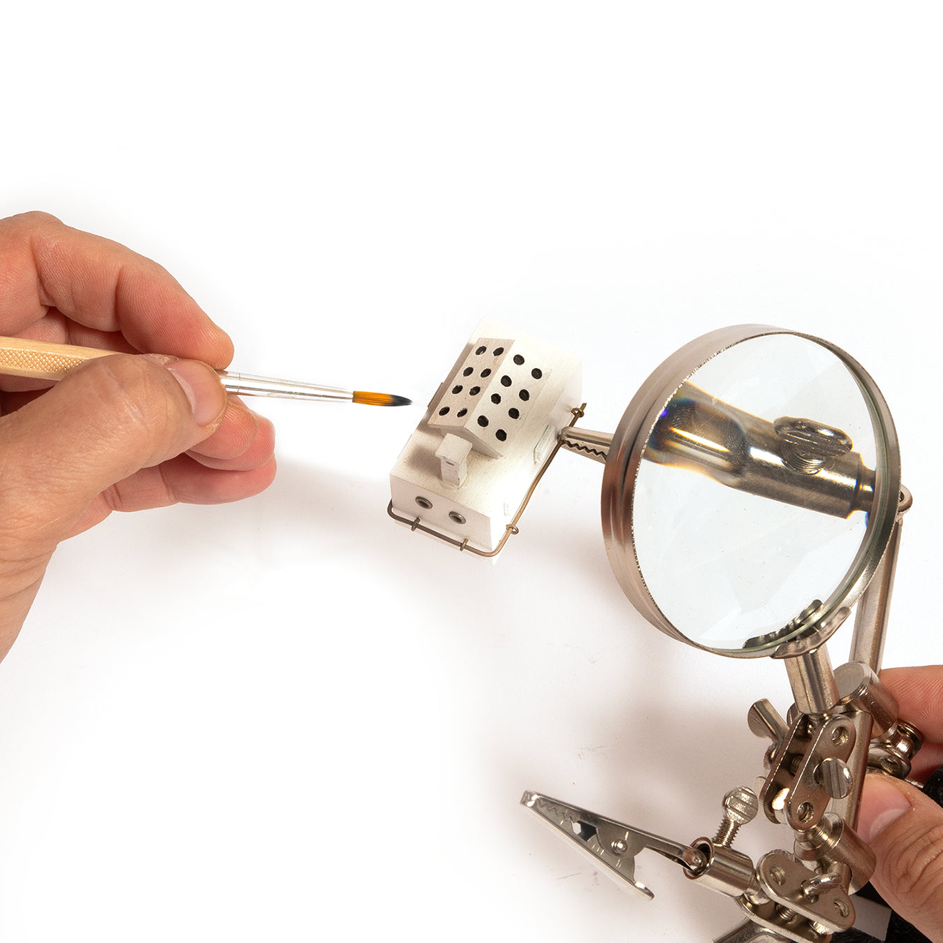 occre-support-de-pr-cision-avec-loupe-et-pinces-articul-es image 2
