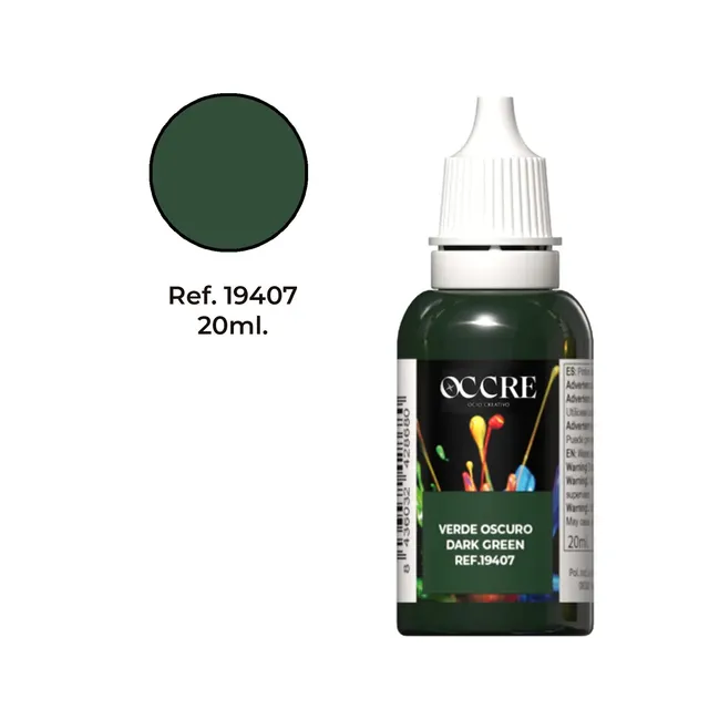 occre-vernice-acrilica-verde-scuro-20-ml-peinture-acrylique-vert-fonc-maquette image 1