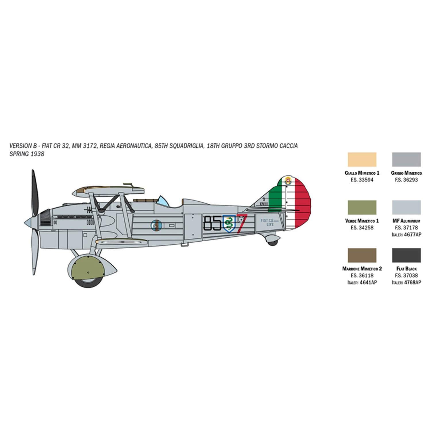 italeri-1438-fiat-cr-32-freccia-maquette-avion-1-72 image 3