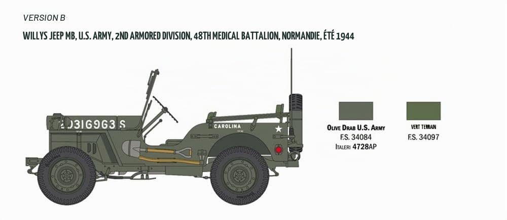 italeri-willys-jeep-mb-80th-anniversary-1941-2021-maquette-voiture-1-24-monter image 5