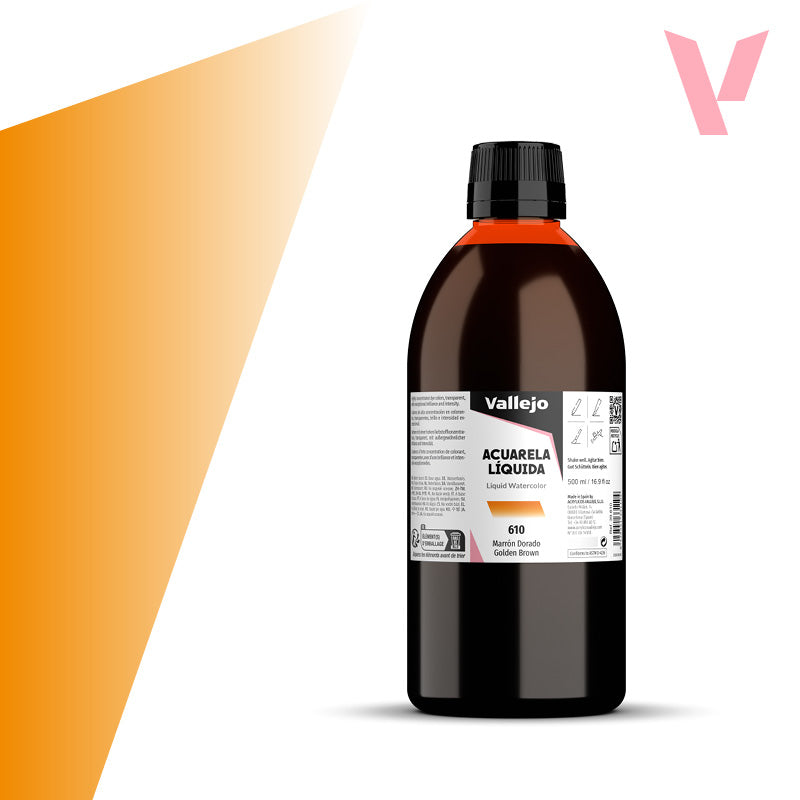 vallejo-aquarelle-liquide-marron-dor-500-ml-beaux-arts image 1