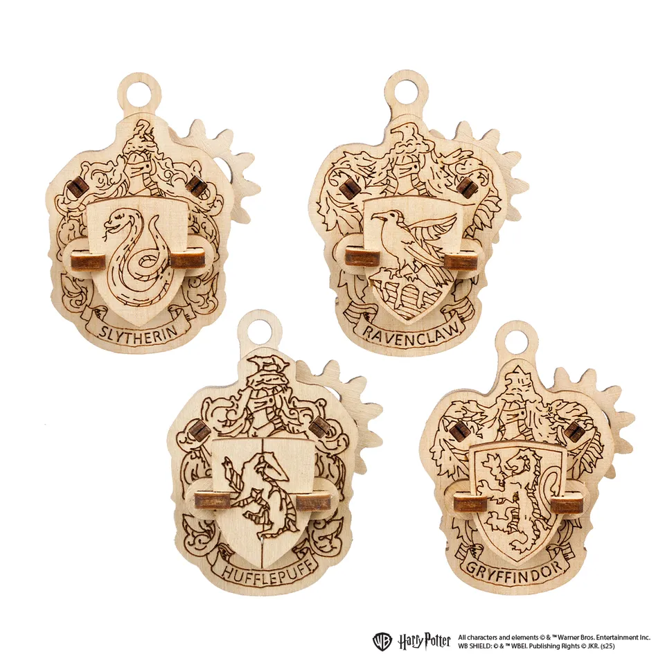 ugears-hogwarts-houses-u-fidgets-set-4-figurines-bois-harry-potter image 1