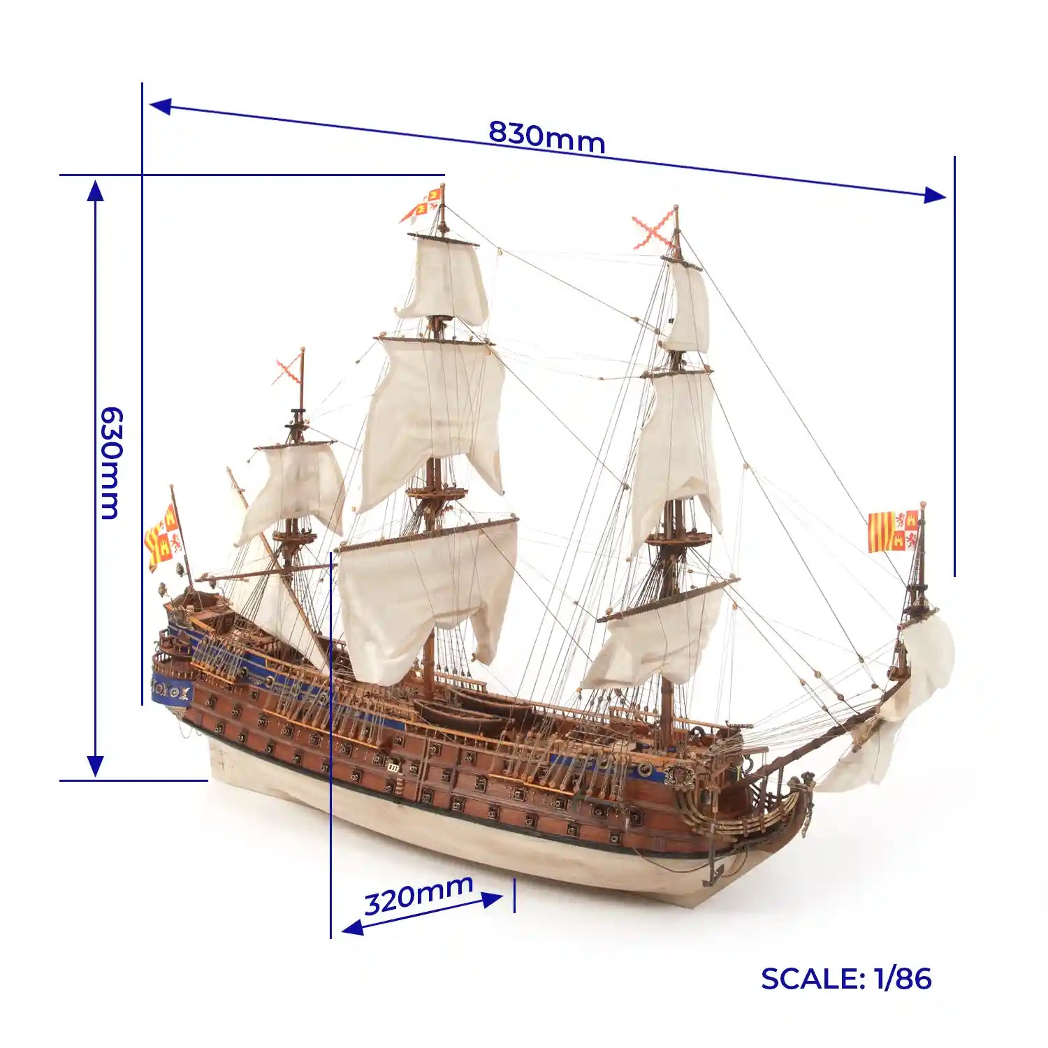 occre-san-felipe-maquette-bateau-bois-avec-voiles-et-plaque image 3