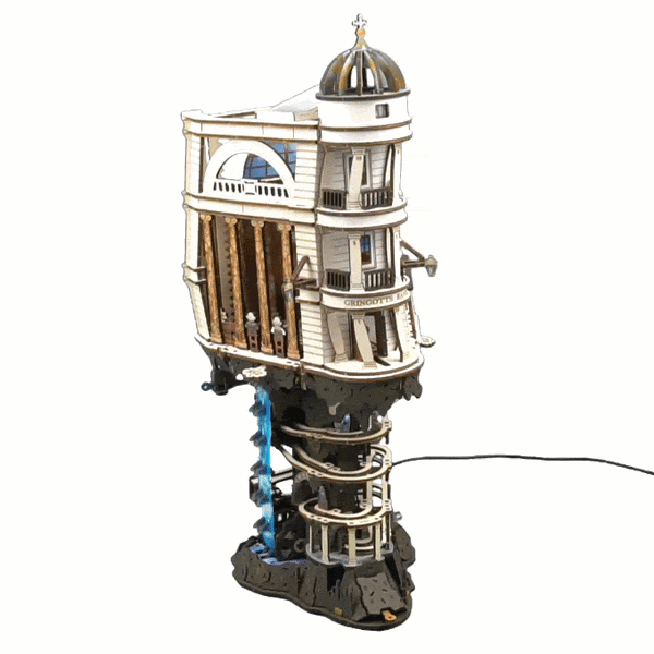 ugears-gringotts-bank-marble-run-harry-potter-circuit-billes-bois-motoris-usb-c image 2