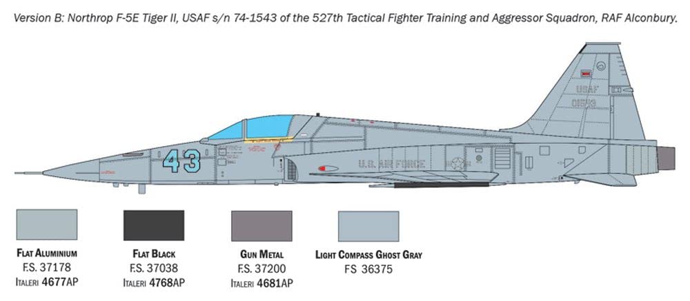 italeri-2827s-northrop-f-5e-tiger-ii-maquette-avion-plastique-1-48 image 5