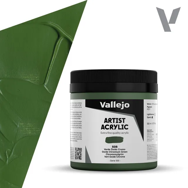 vallejo-acrylique-beaux-arts-500-ml-vert-oxyde-de-chrome-opaque-pg17 image 1