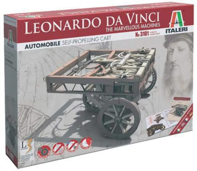 italeri-leonardo-da-vinci-self-propelling-cart-3101-maquette-science image 1
