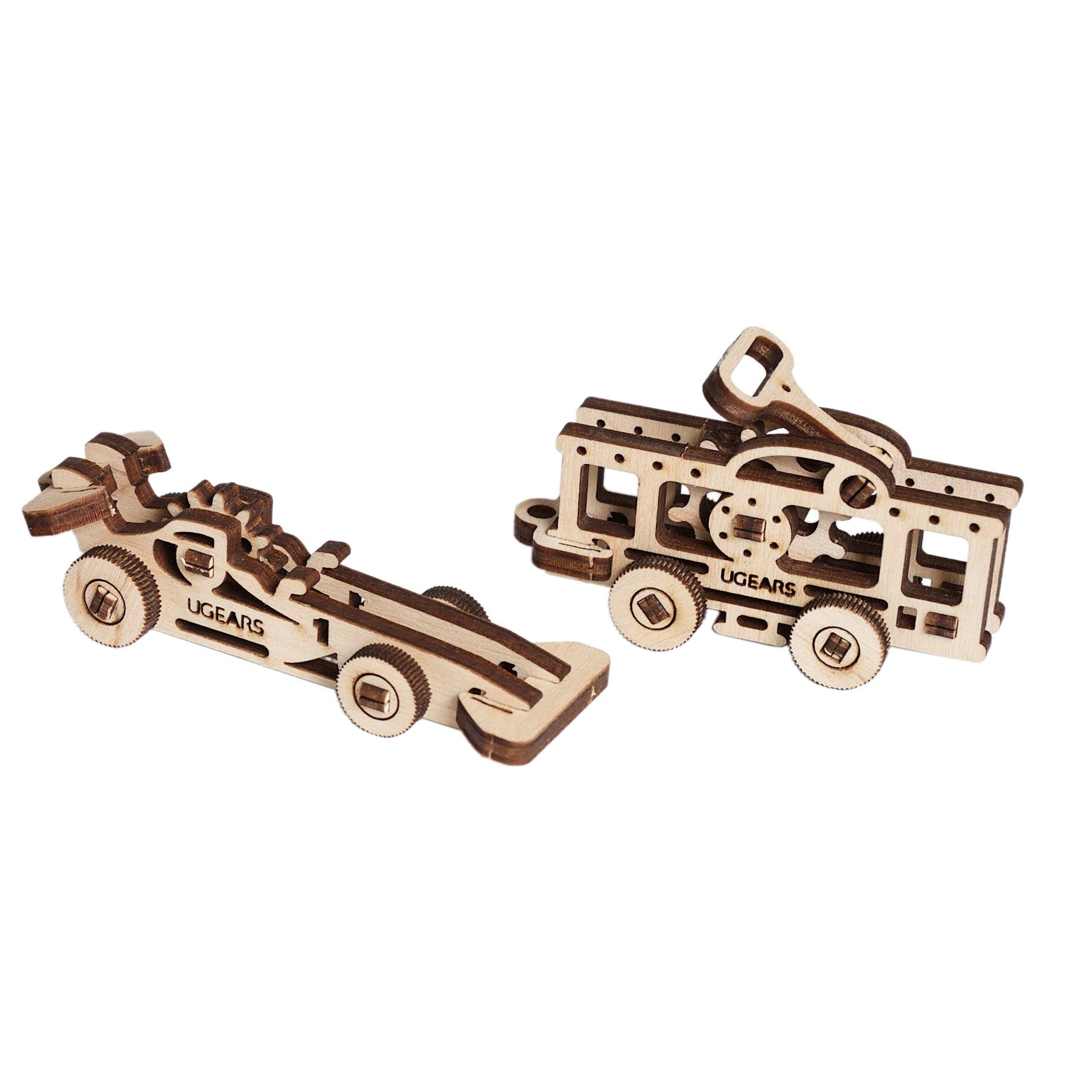 ugears-u-fidgets-vehicles-set-4-mini-v-hicules-bois-m-canique image 2