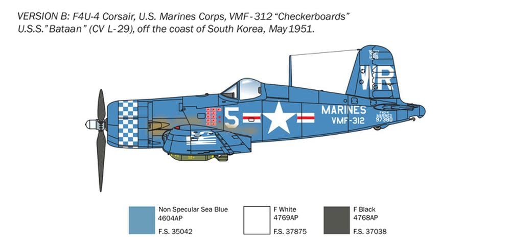 italeri-1453-f4u-4-corsair-korean-war-1-72-maquette-avion-plastique-monter image 5