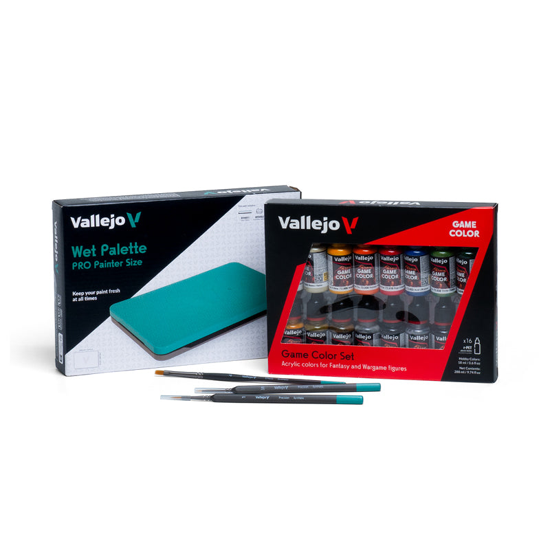 vallejo-painting-essential-tools-pack-essentiel-pinceaux-palette-humide image 1