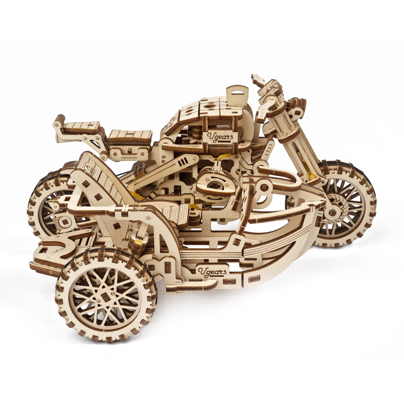 ugears-scrambler-ugr-10-motor-bike-with-sidecar-maquette-moto-bois image 3