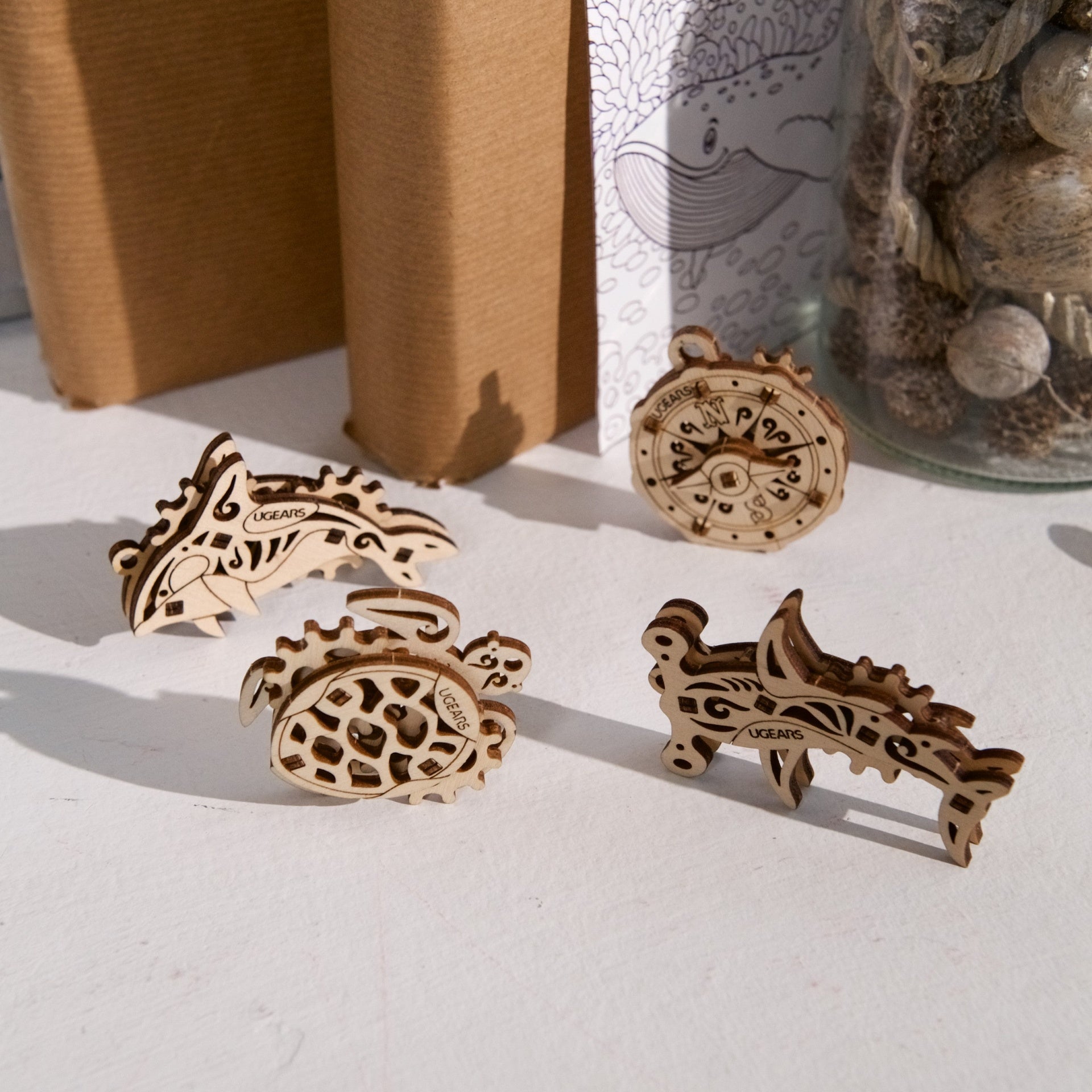 ugears-u-fidgets-atlantic-ocean-set-4-mini-maquettes-bois-m-caniques image 2