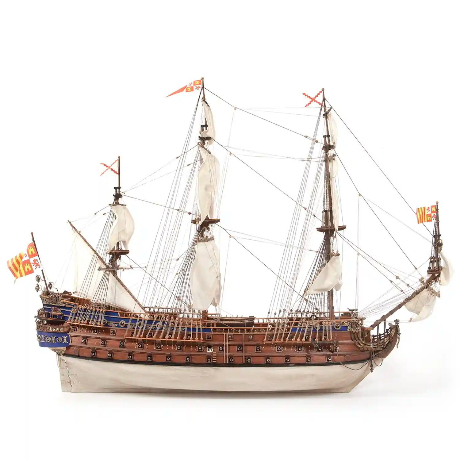 occre-san-felipe-maquette-bateau-bois-avec-voiles-et-plaque image 2