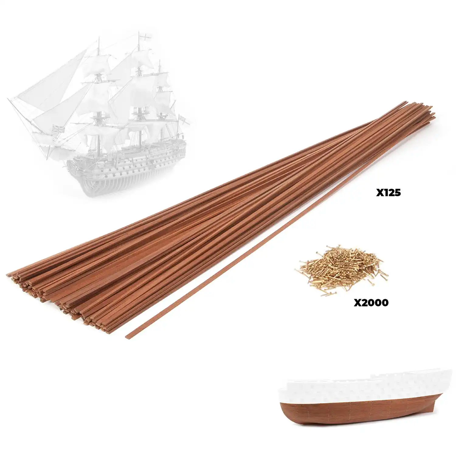 occre-set-rev-tement-hms-victory-125-baguettes-acajou-2000-clous-laiton image 1