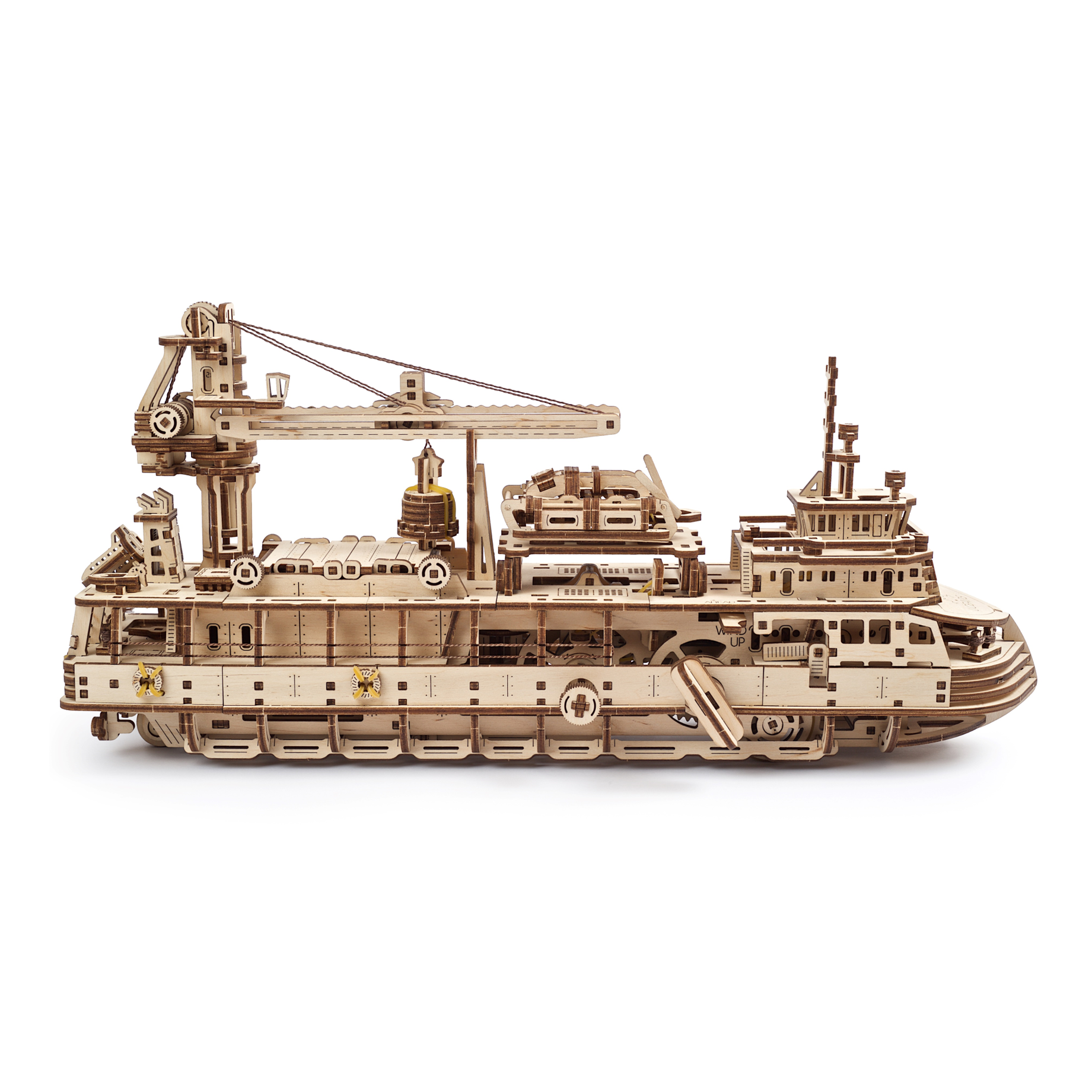 ugears-research-vessel-maquette-bateau-bois-m-canique-construire image 2