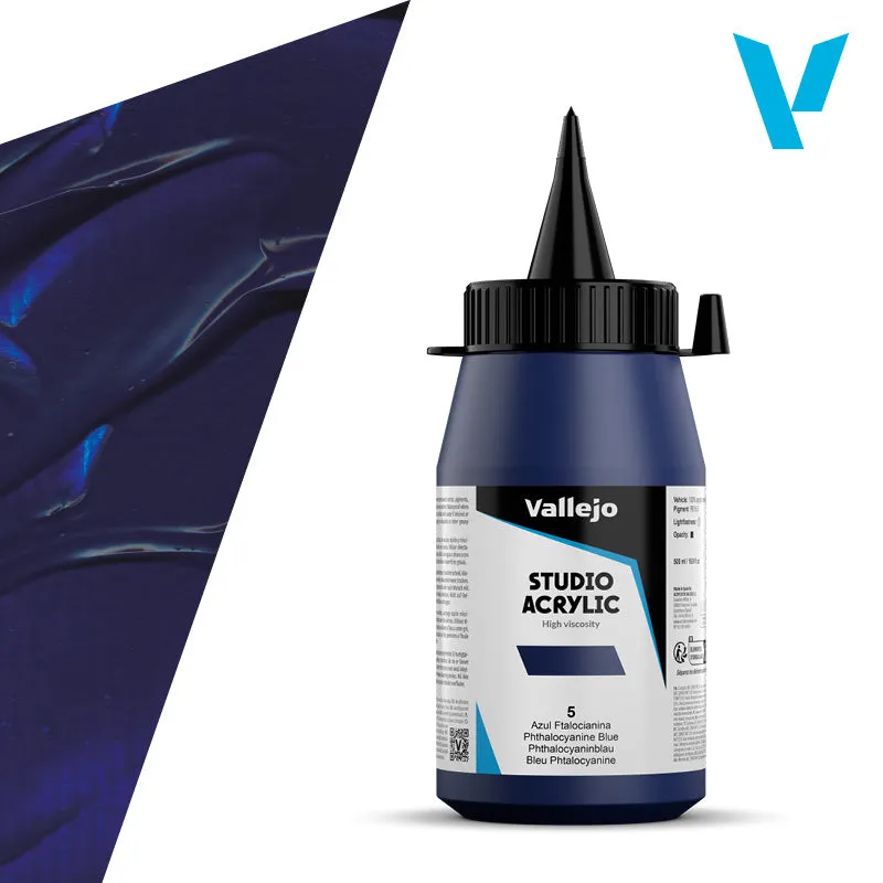 vallejo-peinture-acrylique-bleu-phtalo-500-ml-beaux-arts image 1