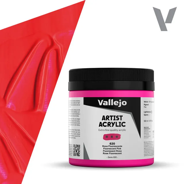 vallejo-peinture-acrylique-rose-fluo-500-ml-beaux-arts image 1