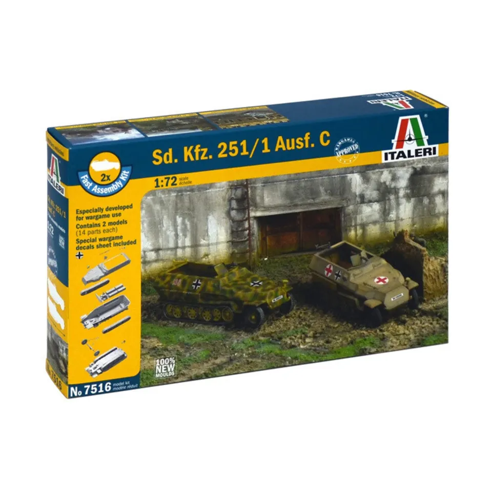 italeri-sd-kfz-251-1-ausf-d-maquette-v-hicule-militaire-chelle-1-72 image 1