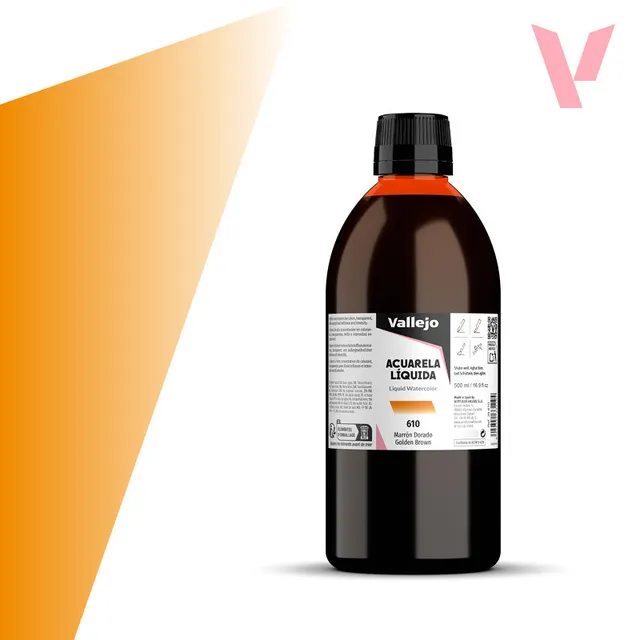vallejo-aquarelle-liquide-marron-dor-500-ml-beaux-arts image 1