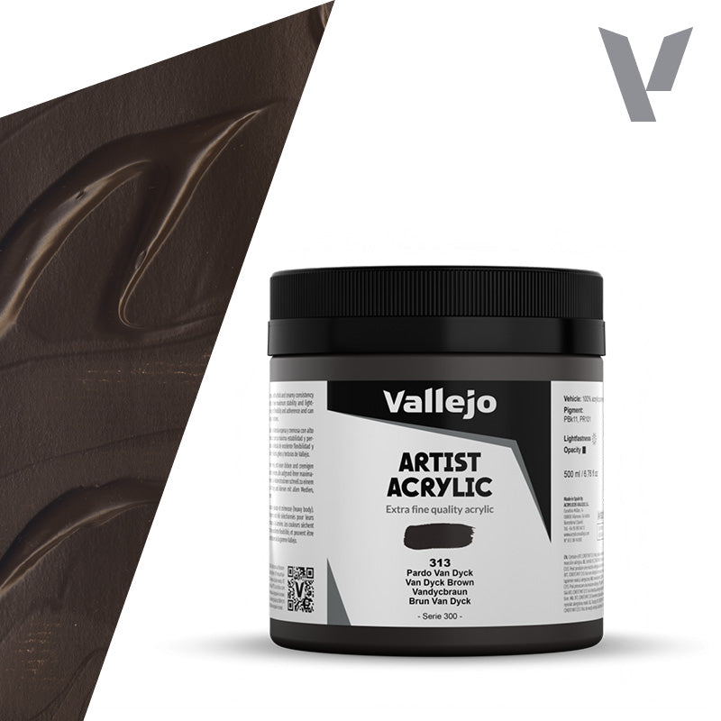 vallejo-peinture-acrylique-brun-van-dyck-500-ml-belle-arti image 1