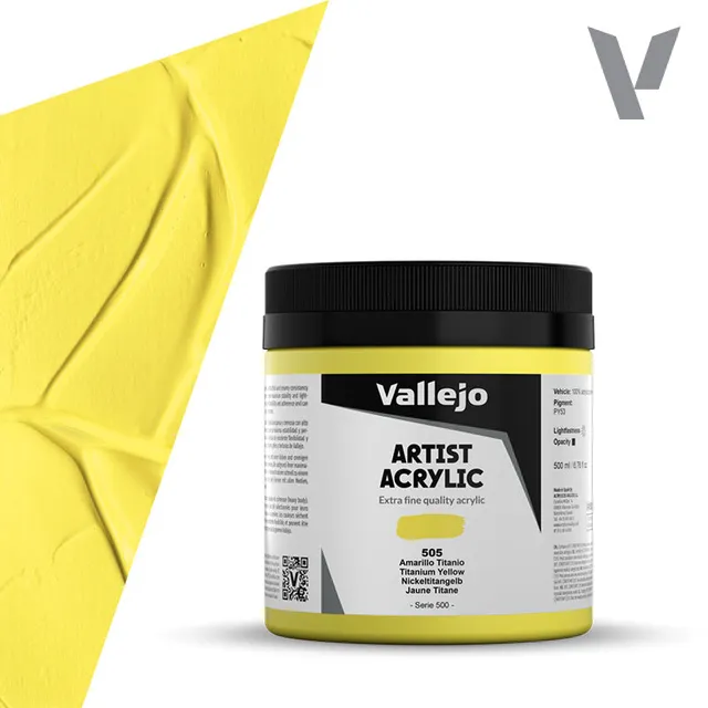 vallejo-peinture-acrylique-jaune-titane-500-ml-beaux-arts image 1