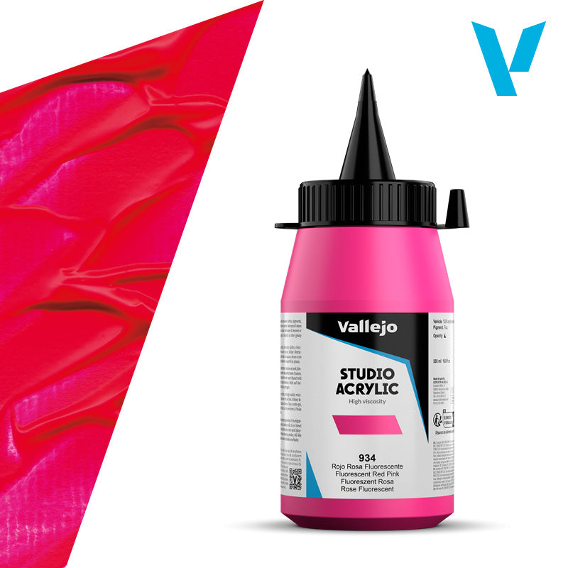 vallejo-acrylique-studio-rose-rouge-fluo-500-ml-beaux-arts image 1