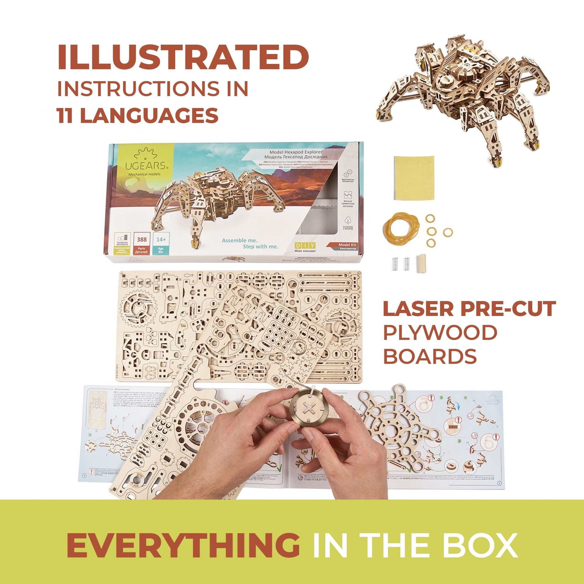 ugears-hexapod-explorer-maquette-m-canique-en-bois-monter image 6