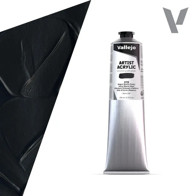 vallejo-belle-arti-peinture-acrylique-noir-ivoire-200-ml image 1